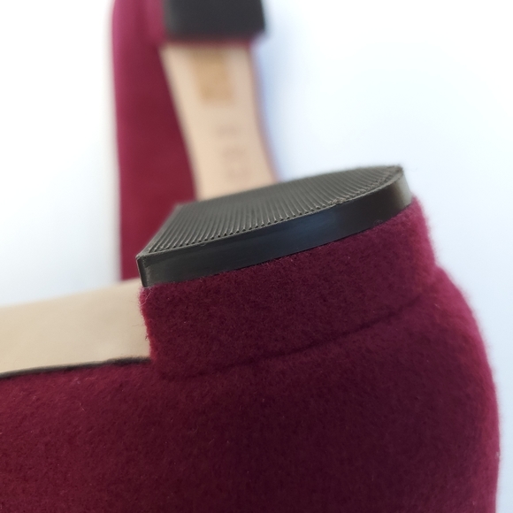 Tory Burch Maroon Navy Antonio Loafers - Picture 4 of 6